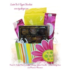 Happy Easter Chocolate with Fruit & Herbal Tea - Creston Gift Baskets